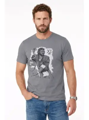 Ken Stabler Illustrated Tee – Men’s Ringspun Cotton/Poly Blend